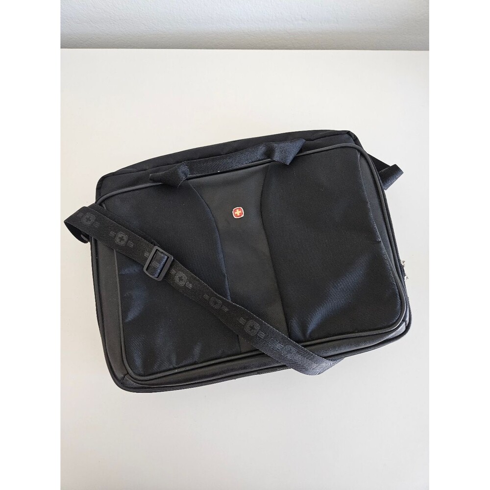SwissGear Adjustable ProCheck Black Laptop 14" - 16" Travel Crossbody Bag Career